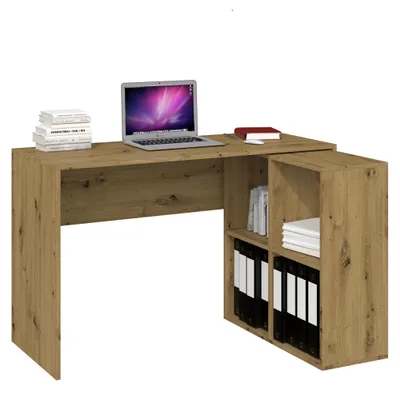Image de Bureau d'angle fonctionnel « Plus » avec étagère
