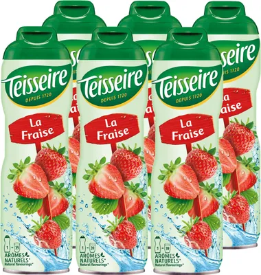 Produktbild von Teisseire Getränke-Sirup Erdbeere 600ml - Intensiv im Geschmack (6er Pack)