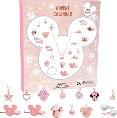 Obrázok produktu pre Adventný kalendár 2024 pre dievčatá Deti DIY Kreslená animácia Vlasy Šperky Prsteň Náhrdelník
