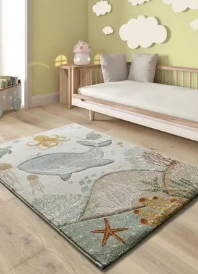 Produktbild von ATTICGO Kinderteppich BALLOON Ozean in Mehrfarbig, 120x170 cm