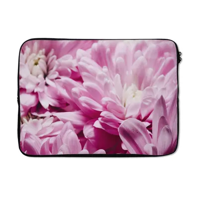 Produktbild von MuchoWow® Laptop Hülle 13 Zoll Blumen - Rosa - Natur Laptoptasche - Laptophülle - Sleeve - Rundumschutz