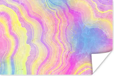 Produktbild von MuchoWow® Poster Achat - Regenbogen - Neon - Edelsteine 180x120 cm - Fotoplakat