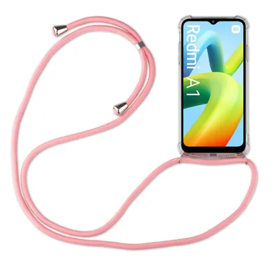 Produktbild von Handykette für Xiaomi Redmi A1 Handyhülle mit Band Hülle mit Kordel Handy Tasche Rosa