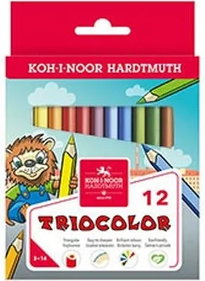 Produktbild von Buntstifte Triocolor -  kurz , Jumbo " LION " Schul- Farbstifte 4,2 mm Mine im 12er Pack