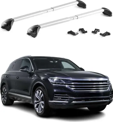 Image de Barres de toit transversales pour VW Touareg CR7 2018-2025 Alu Gris 2x ABE
