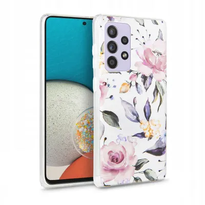 Obrázek produktu pro Floral silikonový kryt na Samsung Galaxy A53 5G, bílý