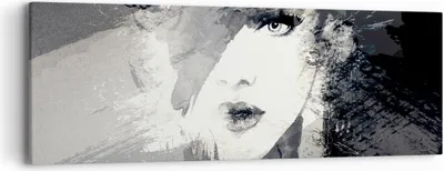 Produktbild von Bild auf Leinwand - Leinwandbild - Frau Gesicht - 90x30cm - Wand Bild - Wanddeko - Wandbilder - Leinwanddruck - Bilder - Kunstdruck - Wanddekoration - Leinwand bilder - Wandkunst - AB90x30-3757
