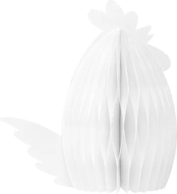 Produktbild von Deko Huhn Weiß Wabenpapier Dekofigur 28,5x15,5x30cm Osterdeko Tischdekoration