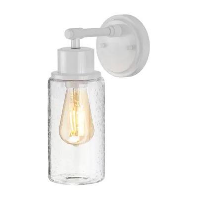Immagine prodotto di Applique da bagno Morvah bianca 1xE27x60W in vetro, dimensioni: 30x12x18,9 cm, IP44, Elstead