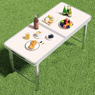 Produktbild von Faltbarer Buffettisch - Falttisch Catering - Party Organisieren - Wasserdichter Kratzfest - 100 x 50 cm - Weiß