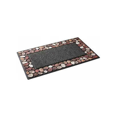 Produktbild von EUROtops Fußmatte in Steinoptik Braun – rutschfest, schmutzabweisend & schnelltrocknend – 75 x 45 cm für außen