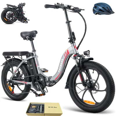 Produktbild von Elektrofahrrad 20 zoll Rostfreie Aluminiumlegierung 36 V 18 Ah 648 Wh bis zu 100 - 130 km Wasserdicht IP54 Pedelec klapprad 7 Gang, Grau