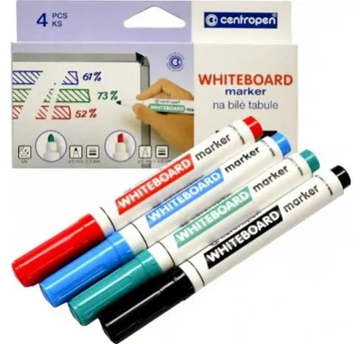 Obrázok produktu pre Popisovač na bílé tabule Centropen 8569, 4 ks