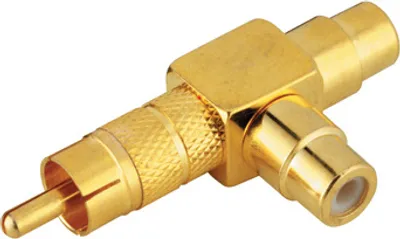 Produktbild von Audio Y-Adapter  Cinch Stecker / 2 x Cinch Buchse, vergoldet, Good Connections®