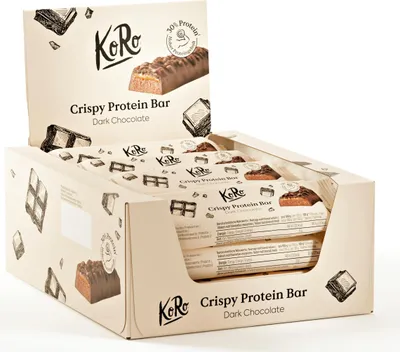 Produktbild von KoRo I Crispy Protein Bar Dark Chocolate 12 x 60 g