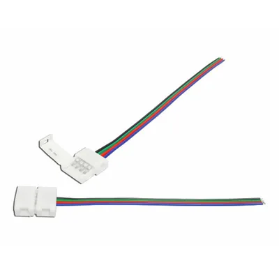 Obrázok produktu pre Konektor napájací pre LED pásy 10mm RGB s káblikmi