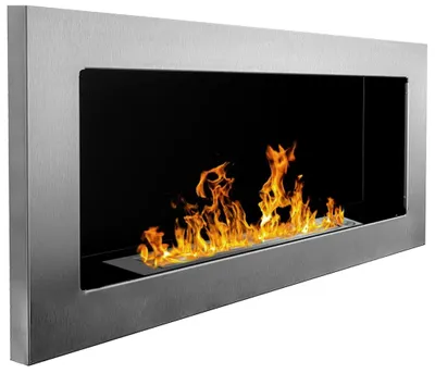 Produktbild von Campo24 hochwertiger Kamin 90x40cm  Edelstahl  Europa / Bioethanol Wandkamin für Innen / Moderner Kaminofen perfekt für Wohnzimmer,Schlafzimmer