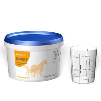 Produktbild von HippoCare Sekrolyt Pellets 600 g | Futterergänzung für Pferde | Reinigung der Bronchien
