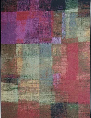 Zdjęcie produktu dla Dywan w stylu vintage do wnętrz i na zewnątrz, wielokolorowy, zielony, 123 x 180 cm