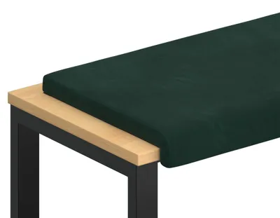 Immagine prodotto di vidaXL Cuscino da banco in velluto, verde scuro, profondità 35 cm