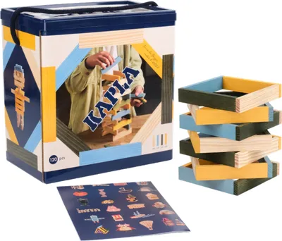 Produktbild von Kapla BA120BJV Kapla 120 er Box hellblau,gelb,gr?n