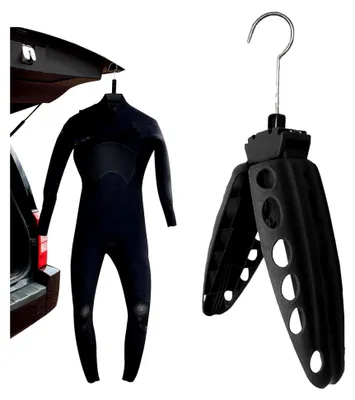 Produktbild von Reise-Neoprenanzug-Kleiderbügel, schnell trocknend, zusammenklappbar, belüftet, Mehrzweck-Neoprenanzug-Kleiderbügel, faltbar, Surfenanzug-Kleiderbügel zum Surfen und Tauchen, Neoprenanzüge
