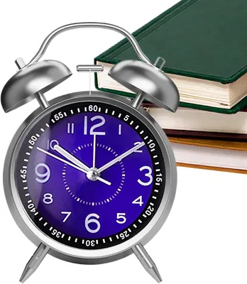 Produktbild von Wiederaufladbarer analoger Wecker aus Metall – mit Doppelalarm – für Reisen/Schlafzimmer/Badezimmer – für Mädchen/Jungen