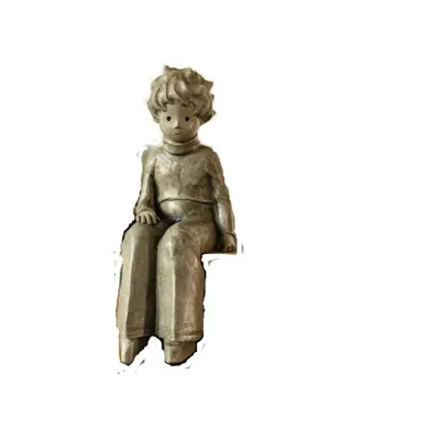 Immagine prodotto di Bellissima statuetta Il Piccolo Principe perfetta per il giardino o l'interno, realizzata in pietra fusa Nuova Resistente al gelo e alle intemperie, statuetta da giardino V-116029S-KS