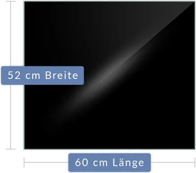 Produktbild von Herdabdeckplatte Abdeckung Ceranfeld Abdeckplatte 1-Teilig 60x52 Schwarz Schutz