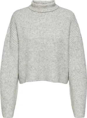 Image de Only ONLMELANIE L/S ROLLNECK PULLOVER KN Light Grey Melange S