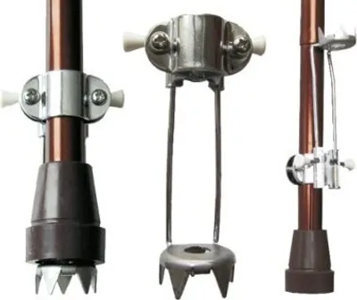 Produktbild von Eiskralle für Gehstock m. 5 Spitzen, hochklappbar, universal silber>>>>