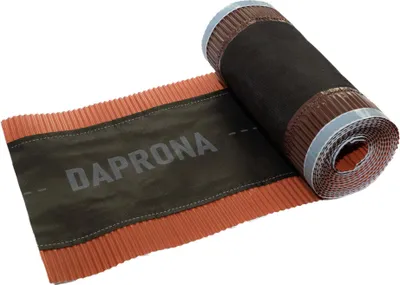 Produktbild von DAPRONA Firstband Alu, 300mm x 5m, Rot, RAL 8004, Butylband wasserdicht Firstblech, Dachabdichtung selbstklebend, Dachfirst Abdeckung, Alubutyl Roller