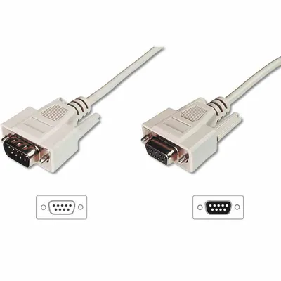 Produktbild von DIGITUS Verlängerungskabel Datatransfer DSub9 St/Bu 10m