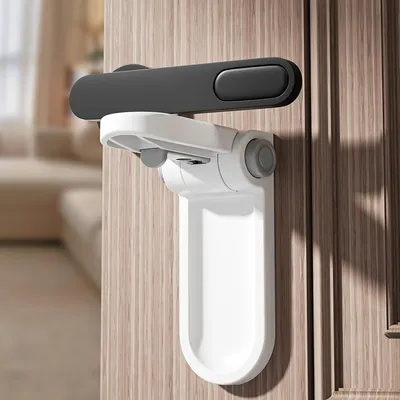 Imagen del producto de Cerraduras de seguridad para puertas, 2 unidades, sin necesidad de taladrar, para cocina y baño