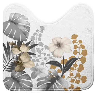Produktbild von Toilettenteppich mit Blumenmuster, KELLY, 45 x 45 cm