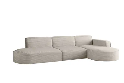 Produktbild von Kaiser Möbel Ecksofa Designer, Sofa L form MODENA stoff Poso Beige Rechts