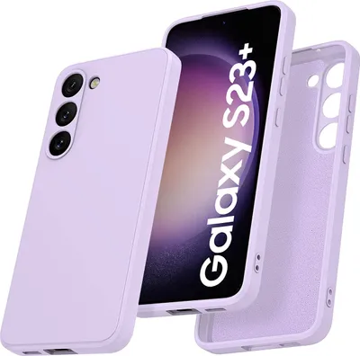 Image de Galaxy S23+ Housse, LaimTop Slim Liquid Silicone Gel Caoutchouc Antichoc Anti-Rayures Housse de protection pour Samsung Galaxy S23+ Violet