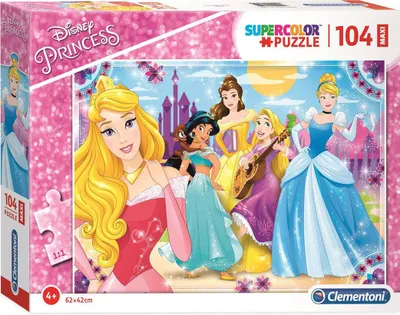 Image de Clementoni Legpuzzel Super Color Maxi Disney Princess, 104st.