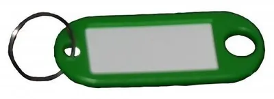 Produktbild von 200 Schlüsselanhänger / Schlüsselschilder  grün mit Ring
