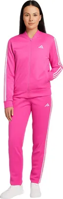 Produktbild von adidas Trainingsanzug für Damen im 3 Streifen Design, Farbe:Flieder, Größe:S