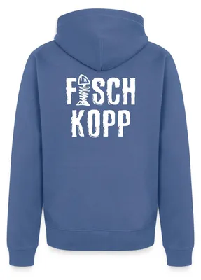 Produktbild von Spreadshirt Fischkopp Fisch Mundart Urlaub Küste Kapuzenjacke Herren, XL, Taubenblau