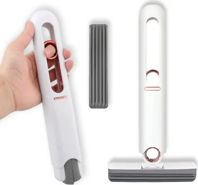 Produktbild von Tragbarer Flachmop Mini Mit Abzieher Für Die Reinigung Von Fenstern Regalen