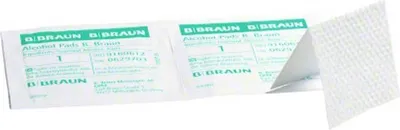 Produktbild von B.Braun getränkte Alkoholtupfer, 70% Isopropylalkohol, 32x67mm, 100St