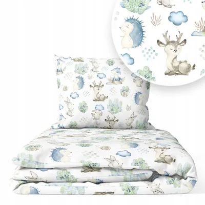 Immagine prodotto di Set Biancheria da Letto per Lettino 90 × 120 cm + Federa 40 × 60 cm – 100% Cotone per Neonato e Bambino