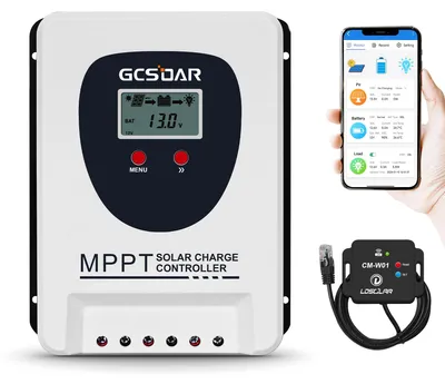 Immagine prodotto di Regolatore di carica per pannelli solari da 60A, tecnologia MPPT, 12/24V, con monitoraggio tramite app WiFi