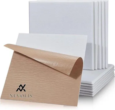 Produktbild von Schallabsorptionsplatten 12-teilig 30x30cm weiß Hochdichtes Material