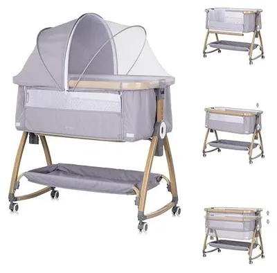 Imagen del producto de Cama auxiliar Charisma, con colchón, altura ajustable, ruedas y compartimento de almacenamiento, color gris