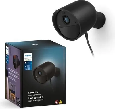 Imagen del producto de Cámara de seguridad, Philips Hue Secure, HD 1080p, para interior y exterior, color