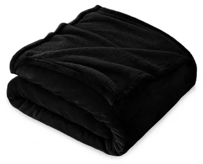 Obrázok produktu pre Flísová deka 160 x 210 cm, čierna, pre posteľ