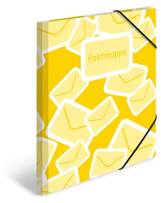 Immagine prodotto di 3x HERMA 7129 Cartella postale con linguetta elastica DIN A4 PP giallo